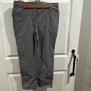 Rafael’s black and white pants size 8, modern fit
